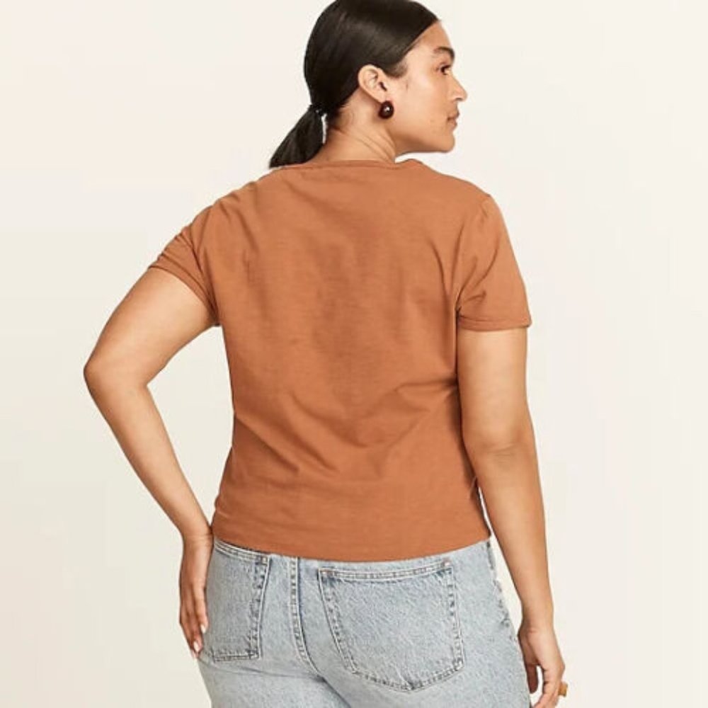 J. CREW '90s cropped organic slub cotton TEE - Picture 2 of 4